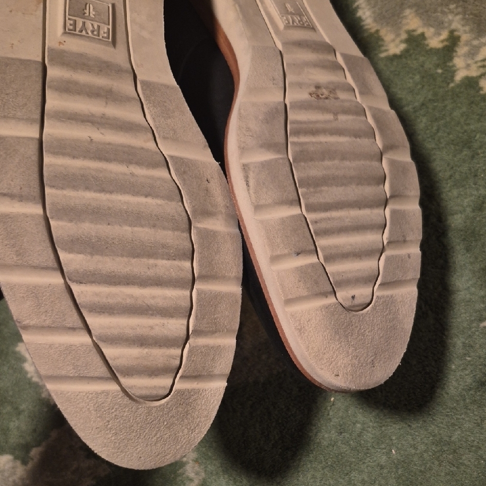 Frye Black Leather Women's Moccasin Monk Strap Shoes - Picture 11 of 15